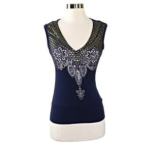 Baby Phat Women's Vintage Tank Top V Neck Y2K Indie Sleaze Streetwear